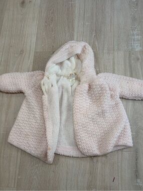 Baby Pink Hooded Teddy Coat